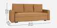 Lavista 3 Seater Sofa Cum Bed With Pull-Out Mechanism In Brown Colour