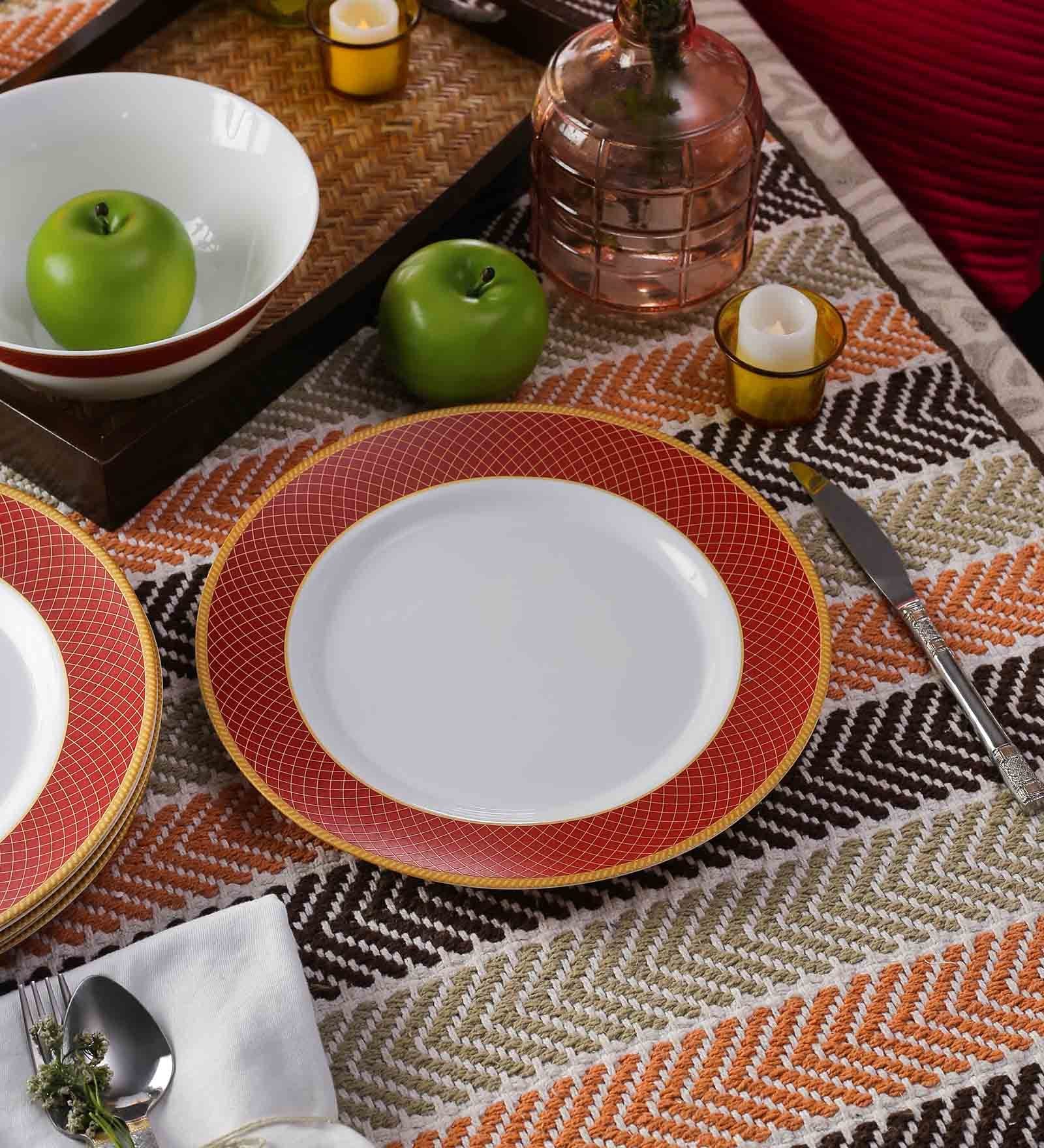 Buy La Opala Diva Sovrana Regent Red Opal Ware Dinner Plates Set of 6