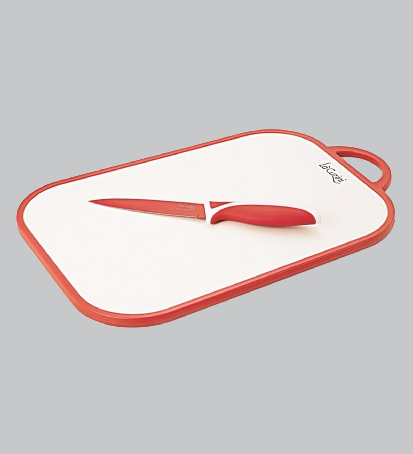Buy 15 X 11 Inches Plastic Chooping Board with Knife By Lacuzini Online