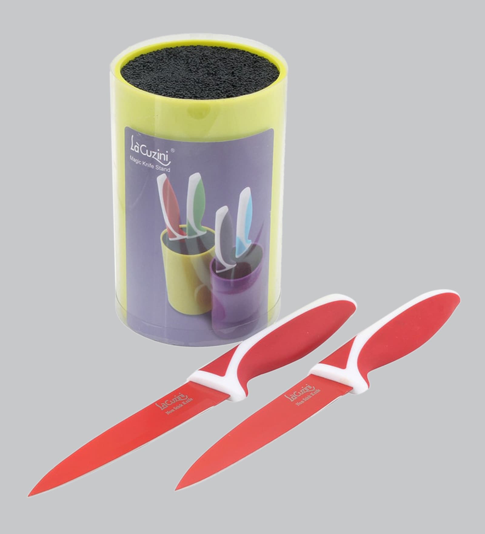 Buy lacuzini Magic Anywhere Slot Knife Stand with 2 Stainless Steel