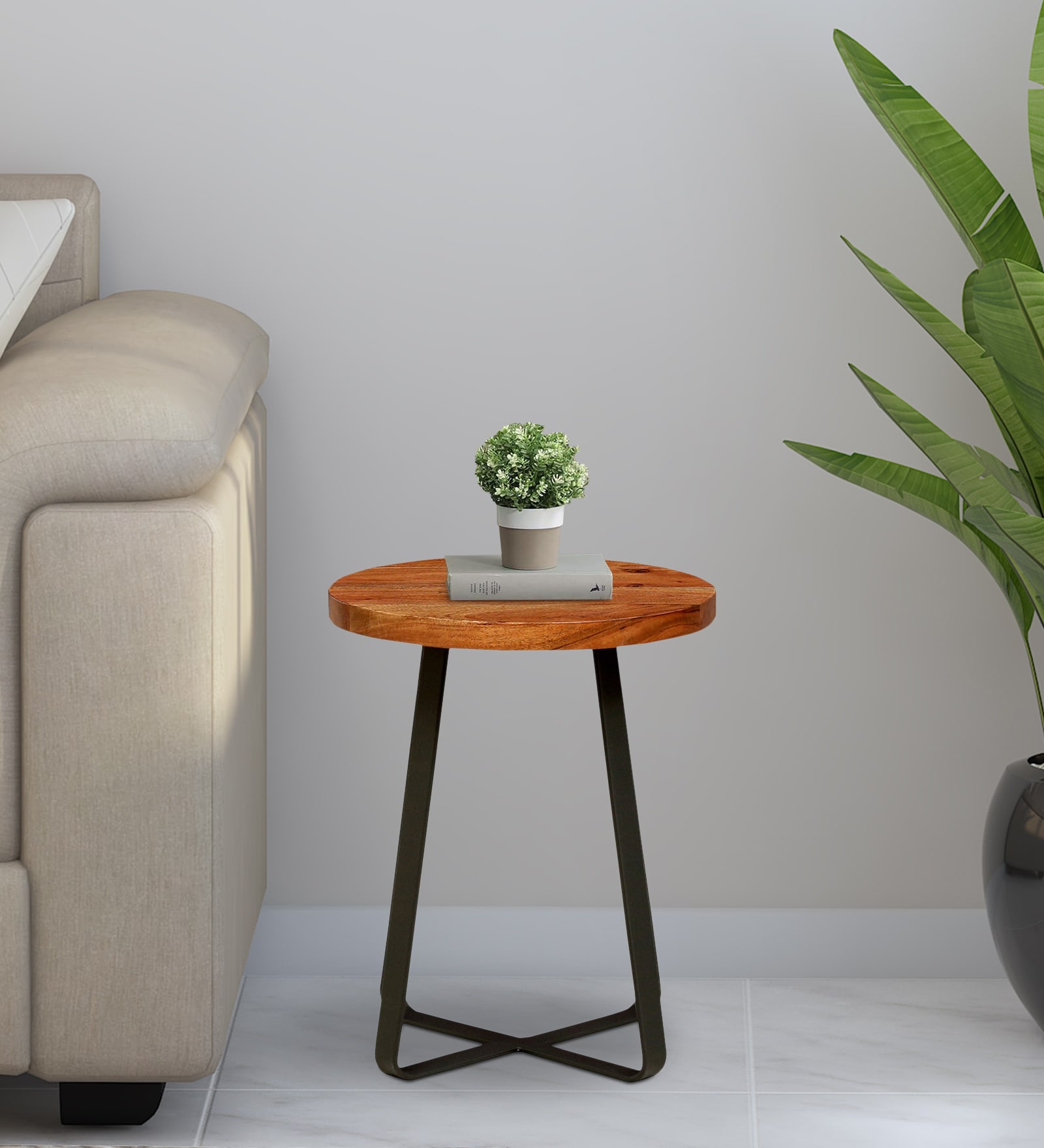 Lammi Solid Wood End Table