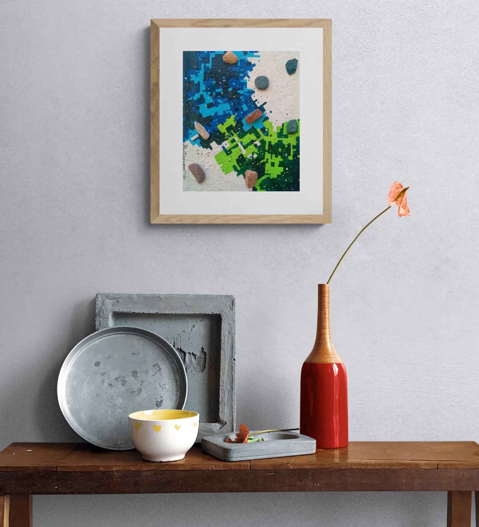 Lap Of The Beautiful Nature Handmade Acrylic Paint On Canvas Unframed