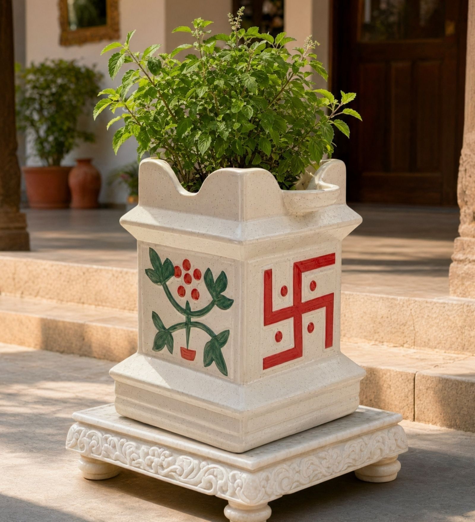 Large Ceramic Tulsi Planter