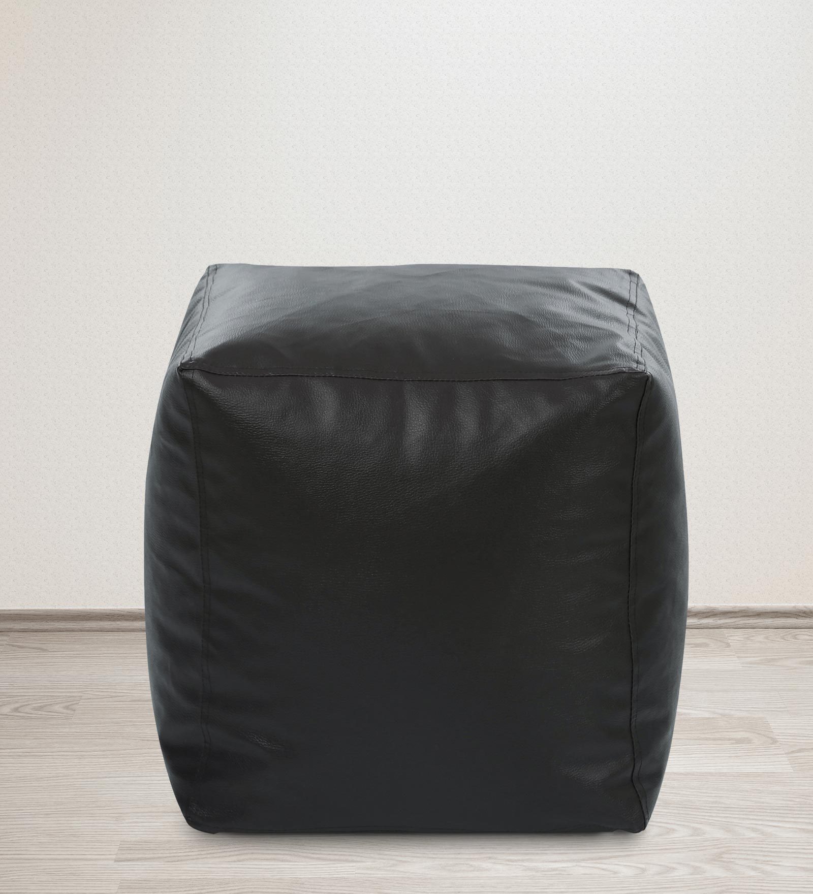 XXXL Size Square Bean Bag Pouffe with Beans in Black Colour