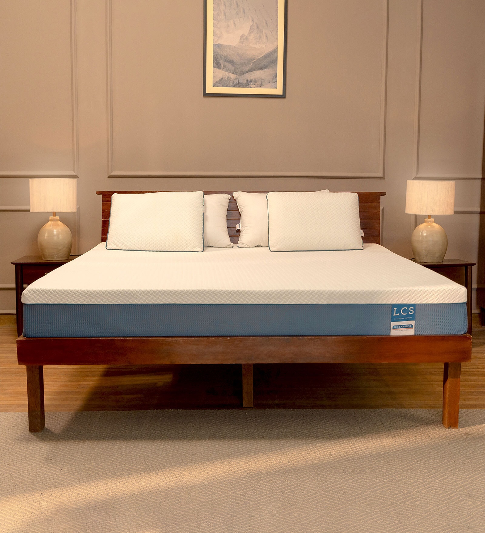 Latexcore Support With Pincore Hole Orthopedic Dual Side 10 Inch Single Size (With 1 Free Memory Foam Pillow)