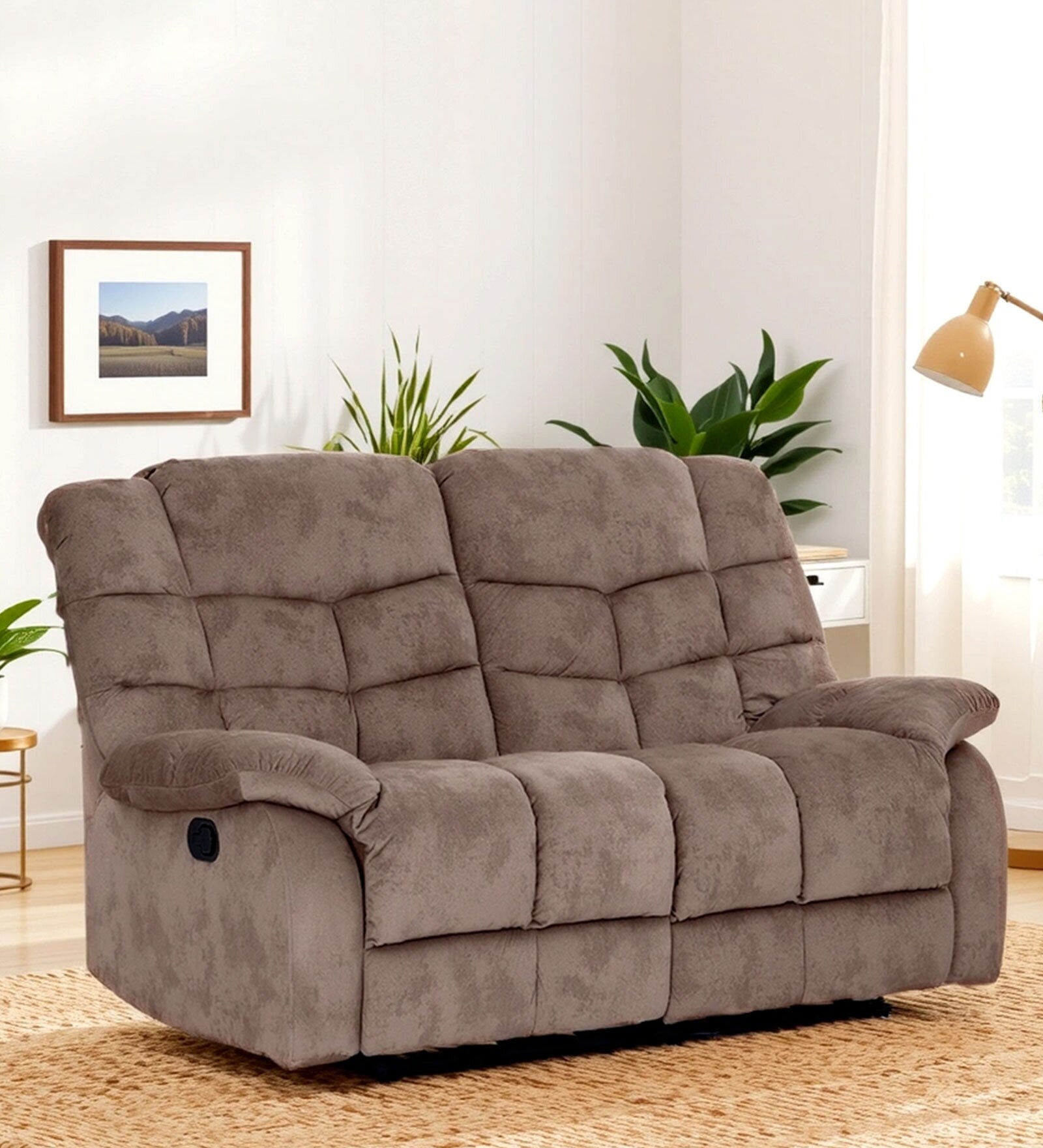 Latina Manual 2 Seater Recliner In Bown Color