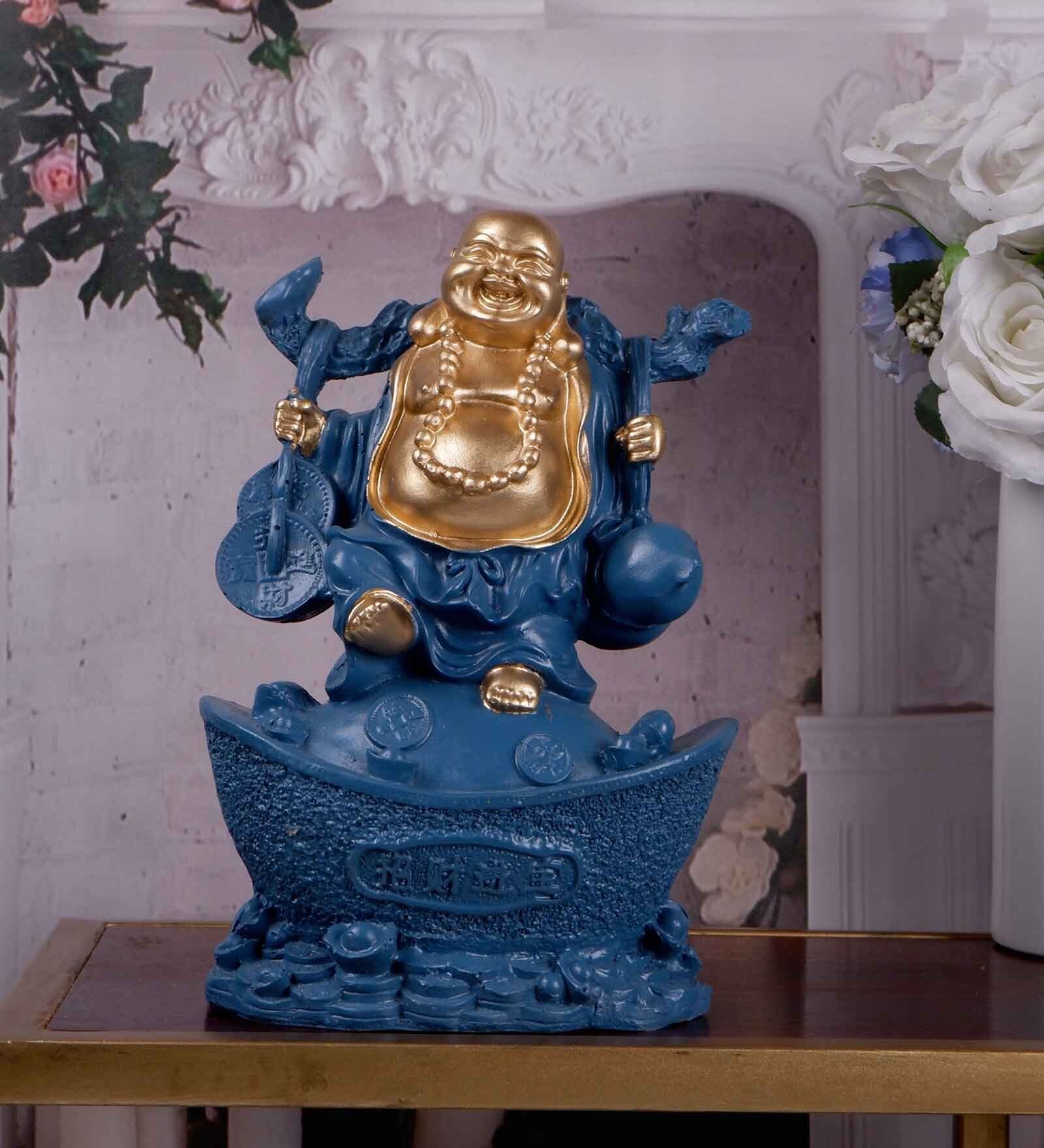 HAC24 Massief zittende Boeddha 2,5 kg goud hoogte 30 cm Boeddha decoratieve figuur weerbestendig HAC24 Massief zittende Boeddha 2,5 kg goud hoogte 30 cm Boeddha decoratieve figuur weerbestendig