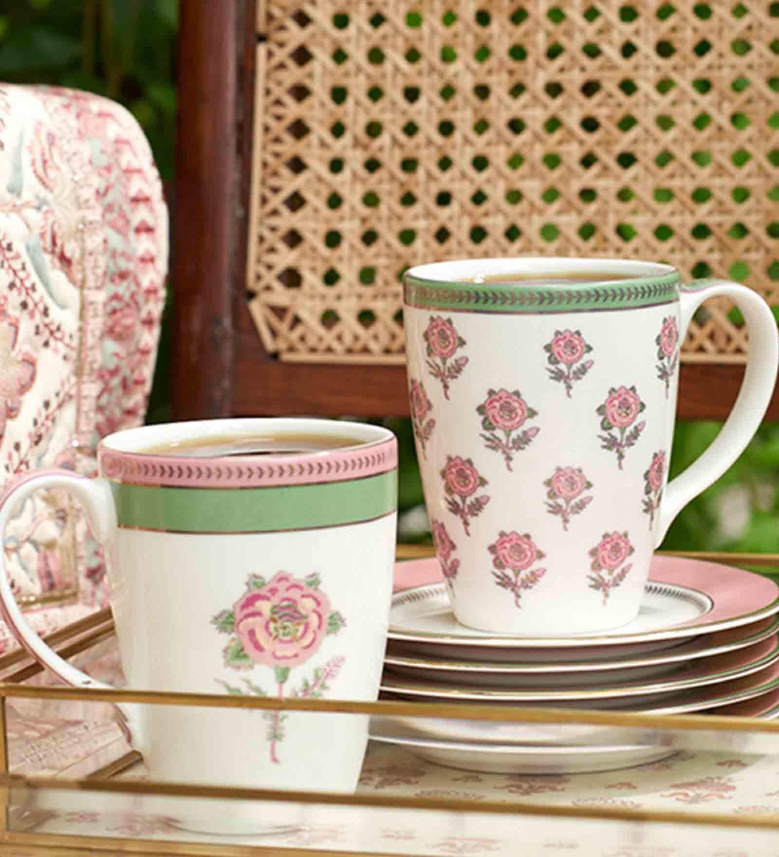 Lavana 300ml Multicolour (Set of 2) Porcelain Coffee Mug