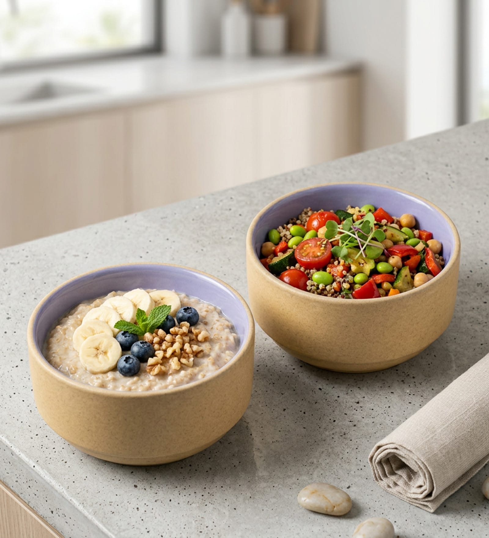 Lavendar Snack Bowls Set of 2