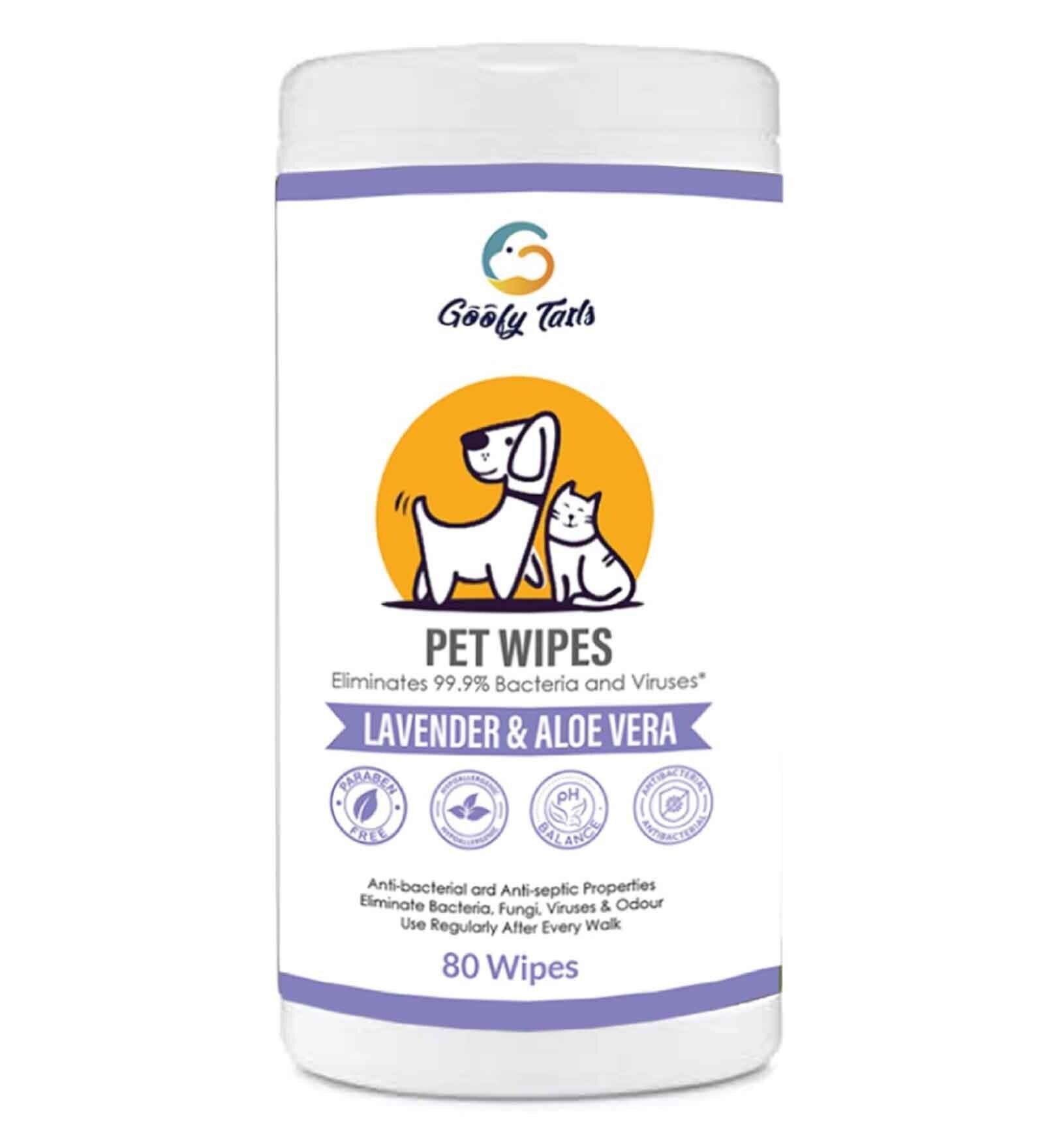 Buy Lavender & Aloe Vera 80 Wipes Dog & Cat Moisturizing Wipes at 20
