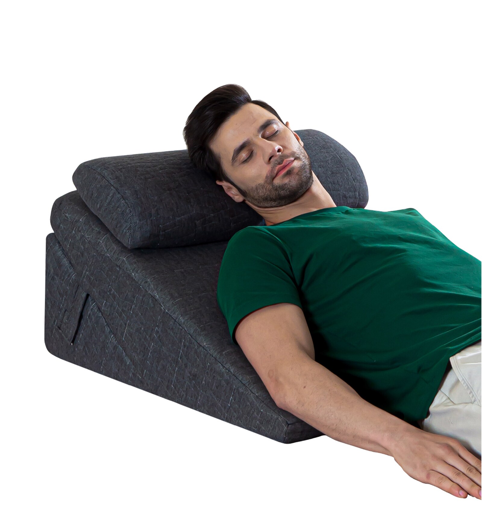 Lavender Back Support (28 X 24) HR Foam & Memory Foam Wedge Pillow