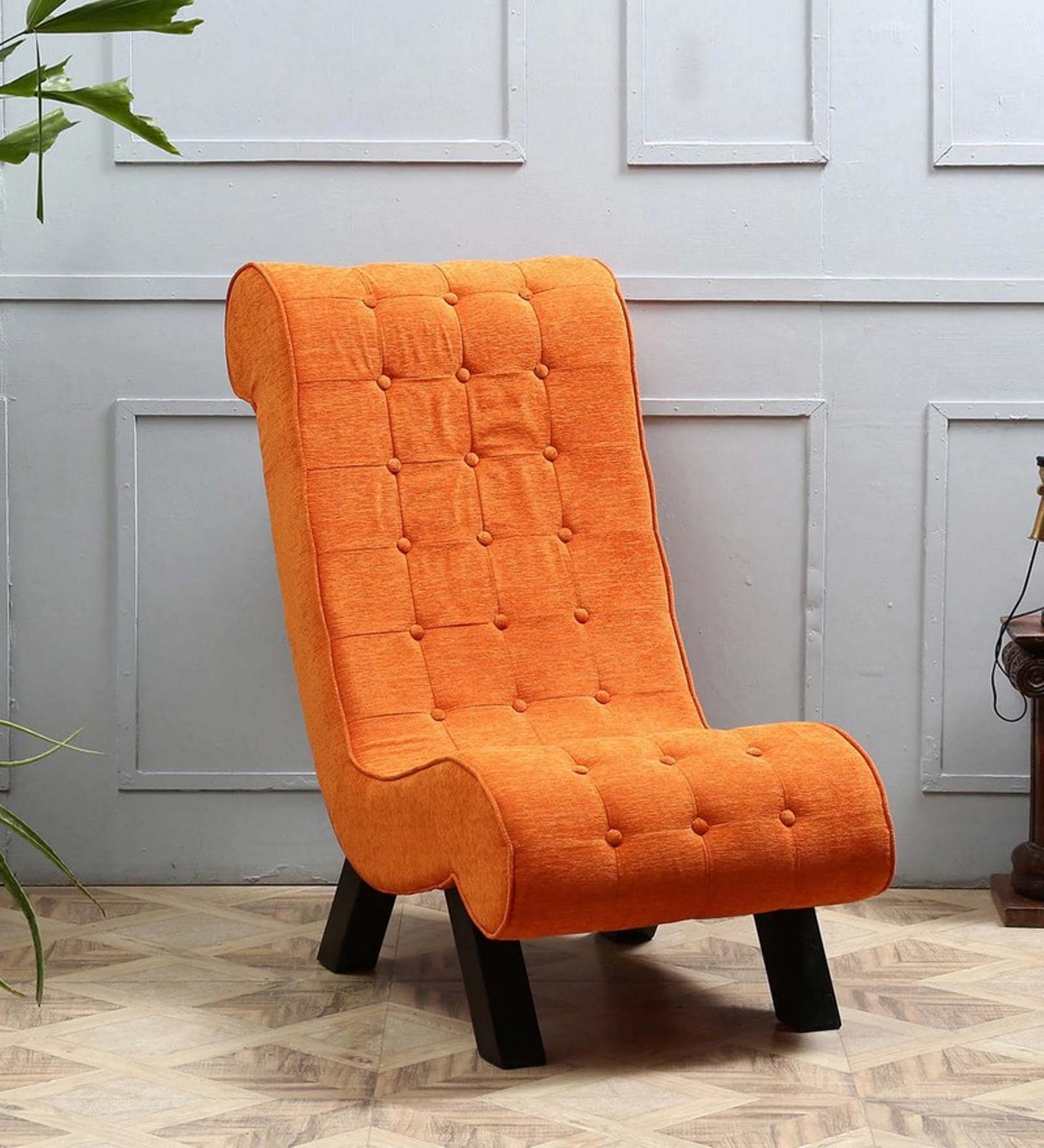 Buy Lawrence Accent Chair in Tangerine Color on Rent Online - Accent