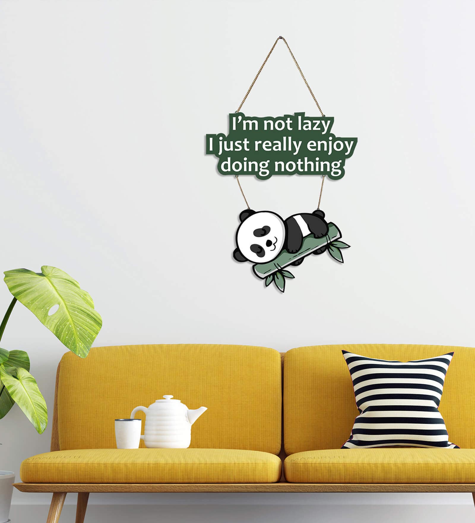 Lazy Panda Multicolour Engineered Wood Wall Hanging Quotes