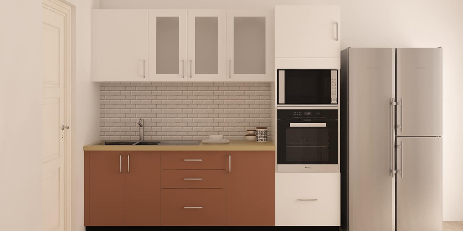 Laura Parallel Modular Kitchen Designed in BWR Ply