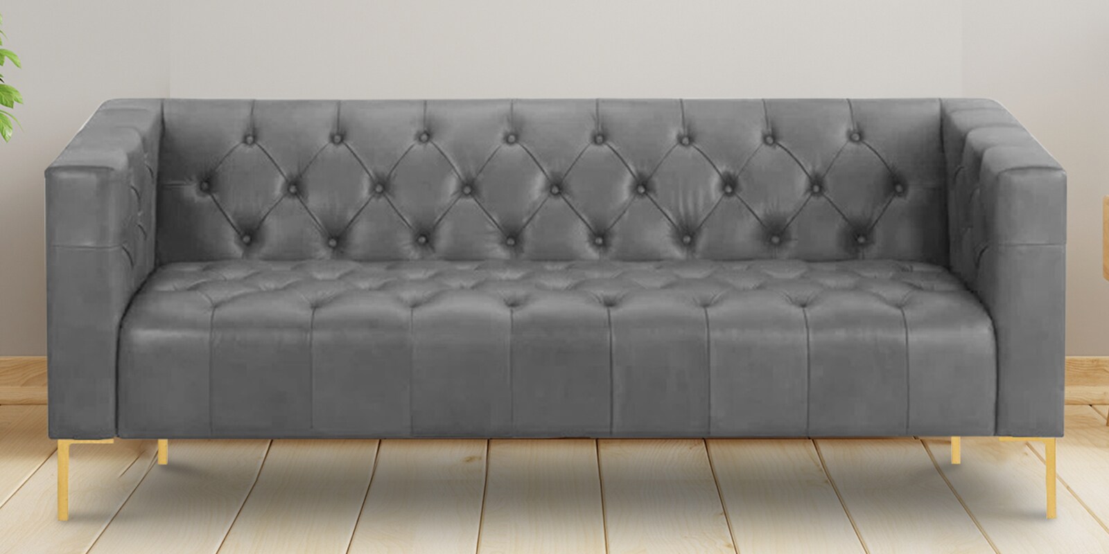 Lavish 3 Seater Sofa in Light Grey Colour