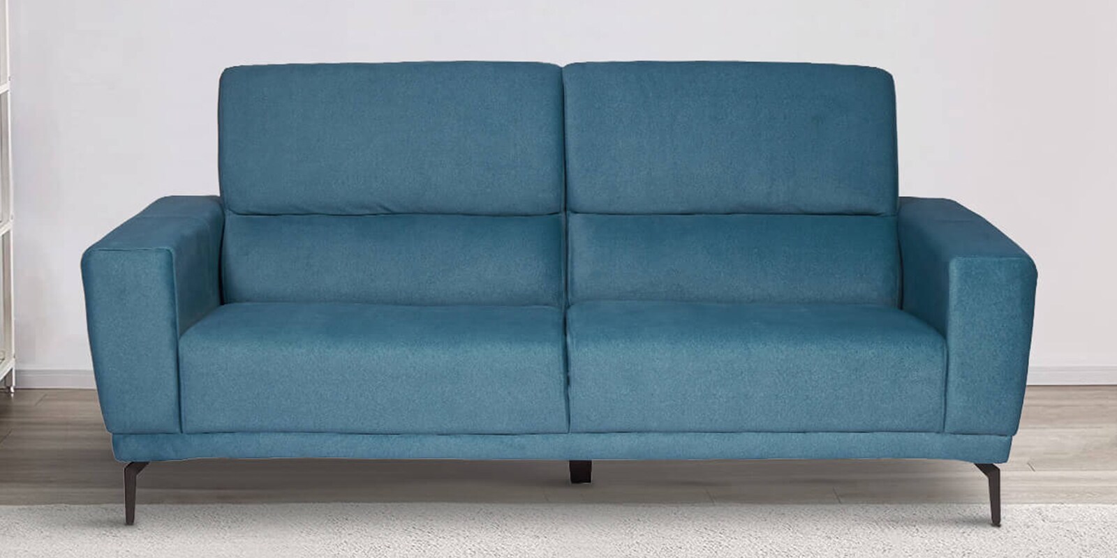 Lavish Fabric 3 Seater Sofa In Blue Colour