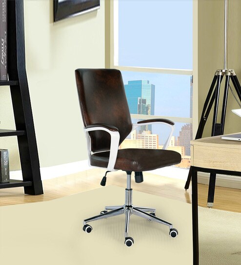 Larry Executive Chair In Brown Colour By Royaloak