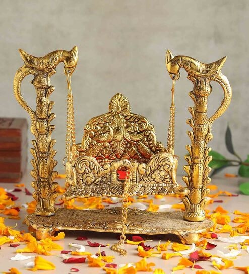 Golden Laddu Gopal Jhula for Bal Krishna