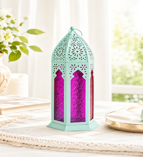 market 99 Grey Metal Moroccan Lantern Set Of 2-picture-21