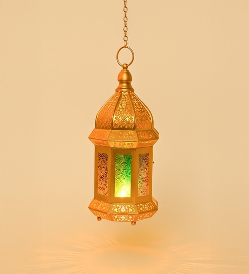 Multicolor Metal Moroccan Lantern-image-24