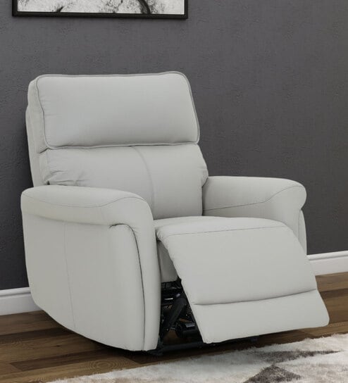 Latina Half Leather Motorised 1 Seater Recliner with USB Port