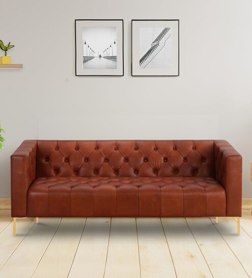 West Elm Modern Chesterfield Leather Sofa by West Elm - Dwell