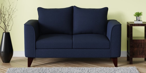 Lara 2 Seater Sofa In Navy Blue Colour By Casacraft