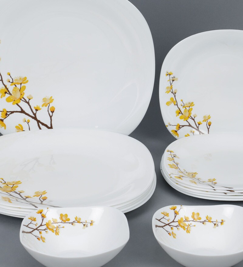 Buy Quadra Summertide Opalware Dinner Set 21 Pieces By La Opala