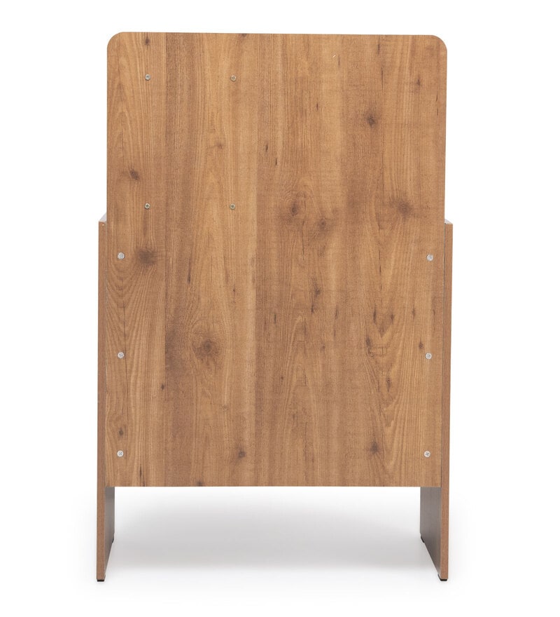 Buy Lana Study Table in Teak Oak Finish by Furlenco Online Hutch