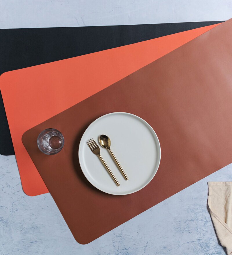 Buy Large Desk PU leather Placemat by Nestasia Online Placemats