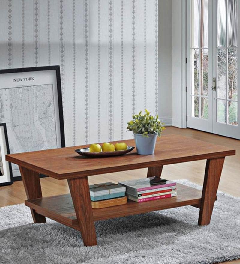 Buy Lavie Coffee Table in Dark Brown Finish by Evok Online