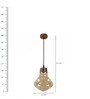 Frosted Lacerta Yellow Glass Hanging Light