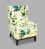 LaCosy Fabric Wing Chair in Globally Indian Colour