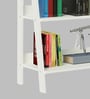 Ladder Bookshelf In White Color