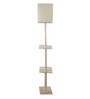 Ladder Lamp In Solid Wood In Antique White Finish With Off White Shade