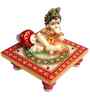 Laddu Gopal | Kanha | Krishna Idol Marble Pooja Chowki  (Multicolor, Pack of 1)