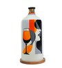 Lady Sparkling Glass Hand Painted White Glass Shade Table Lamp