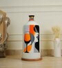 Lady Sparkling Glass Hand Painted White Glass Shade Table Lamp