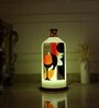 Lady Sparkling Glass Hand Painted White Glass Shade Table Lamp