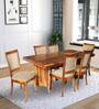 Lafon Solid Wood Dining Set In Beige Color