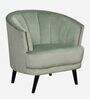 Lagoa Velvet Barrel Chair in Teal Colour