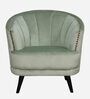 Lagoa Velvet Barrel Chair in Teal Colour