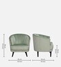 Lagoa Velvet Barrel Chair in Teal Colour