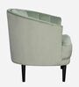 Lagoa Velvet Barrel Chair in Teal Colour