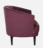 Lagoa Velvet Barrel Chair in Wine Colour
