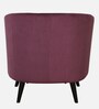 Lagoa Velvet Barrel Chair in Wine Colour