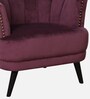 Lagoa Velvet Barrel Chair in Wine Colour
