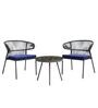 Lagori Wicker Outdoor Table & Chair Set In Dull birch Finish