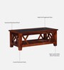 Lagos Sheesham Wood Coffee Table in Scratch Resistant Honey Oak Finish With Glass Top