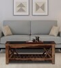 Lagos Sheesham Wood Coffee Table In Scratch Resistant Provincial Teak Finish With Glass Top